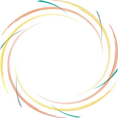 Soyut sarmal, girdap, dönme vektörü örtüşüyor. Volute, helix, koklear vertigo dairesel, geometrik çizim. Soyut çember