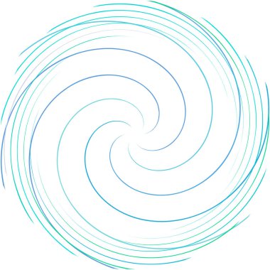 Soyut sarmal, girdap, dönme vektörü örtüşüyor. Volute, helix, koklear vertigo dairesel, geometrik çizim. Soyut çember