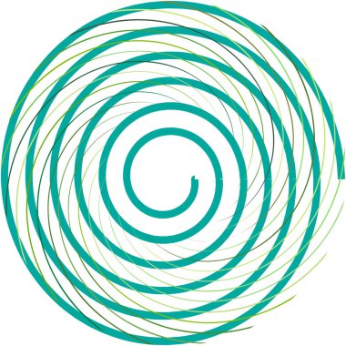 Soyut sarmal, girdap, dönme vektörü örtüşüyor. Volute, helix, koklear vertigo dairesel, geometrik çizim. Soyut çember