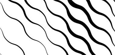 Dalgalı, dalgalı ve dalgalı, dalgalı köşegen, eğimli, eğimli ve eğimli çizgiler, çizgiler soyut siyah ve beyaz, monokrom tasarım ögesi, arkaplan, desen ve doku