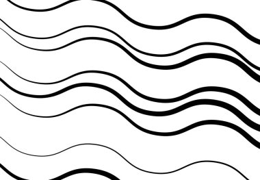 Dalgalı, dalgalı ve dalgalı, dalgalı köşegen, eğimli, eğimli ve eğimli çizgiler, çizgiler soyut siyah ve beyaz, monokrom tasarım ögesi, arkaplan, desen ve doku