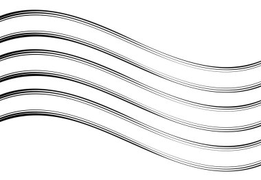 Dalgalı, dalgalı ve dalgalı, dalgalı köşegen, eğimli, eğimli ve eğimli çizgiler, çizgiler soyut siyah ve beyaz, monokrom tasarım ögesi, arkaplan, desen ve doku