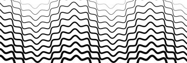 Geniş dikdörtgen biçimi dalgalı, dalgalı, zig-zag, çapraz çizgiler tasarım ögesi, desen dokusu ve arkaplan