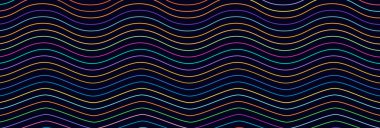 Geniş dikdörtgen biçimi dalgalı, dalgalı, zig-zag, çapraz çizgiler tasarım ögesi, desen dokusu ve arkaplan