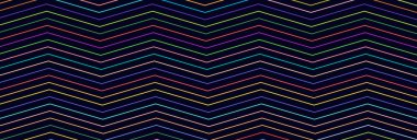 Geniş dikdörtgen biçimi dalgalı, dalgalı, zig-zag, çapraz çizgiler tasarım ögesi, desen dokusu ve arkaplan