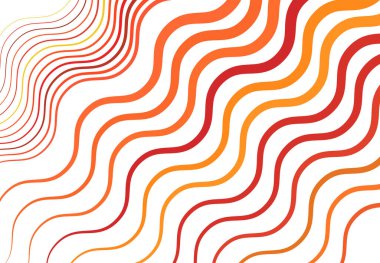 Renkli dalgalı, dalgalı ve dalgalı, dalgalı köşegen, eski ve eğimli, eğik çizgiler, çizgiler soyut tasarım öğesi. Renkli sarı turuncu arkaplan, desen ve doku