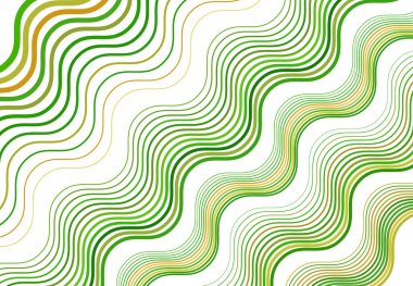 Renkli dalgalı, dalgalı ve dalgalı, dalgalı köşegen, eski ve eğimli, eğik çizgiler, çizgiler soyut tasarım öğesi. Renkli yeşil arkaplan, desen ve doku
