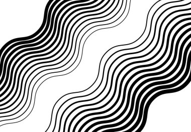 Dalgalı, dalgalı ve dalgalı, dalgalı köşegen, eğimli, eğimli ve eğimli çizgiler, çizgiler soyut siyah ve beyaz, monokrom tasarım ögesi, arkaplan, desen ve doku