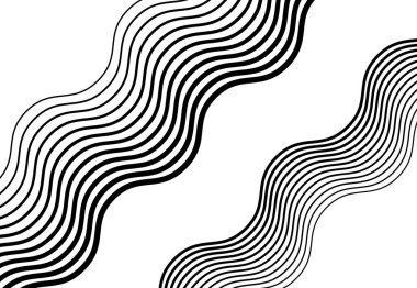 Dalgalı, dalgalı ve dalgalı, dalgalı köşegen, eğimli, eğimli ve eğimli çizgiler, çizgiler soyut siyah ve beyaz, monokrom tasarım ögesi, arkaplan, desen ve doku