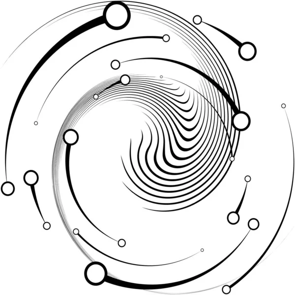 Überlagerung Abstrakter Spirale Wirbel Wirbelvektor Volute Helix Cochlea Schwindel Kreisförmig — Stockvektor