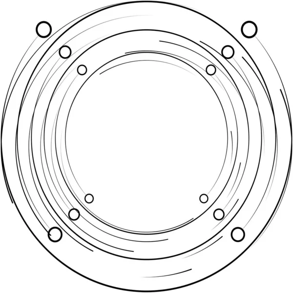 Espiral Abstracta Superpuesta Remolino Vector Giro Voluta Hélice Vértigo Coclear — Vector de stock