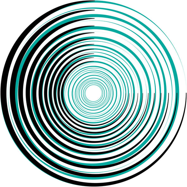 Overlaying abstract Spiral, Swirl, Twirl vector. Volute, helix, cochlear vertigo circular, geometric illustration. Abstract circle