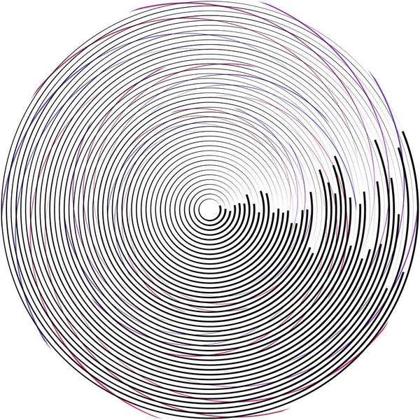 Sovrapposizione Astratta Spirale Vortice Vettore Vortice Voluta Elica Vertigini Cocleari — Vettoriale Stock