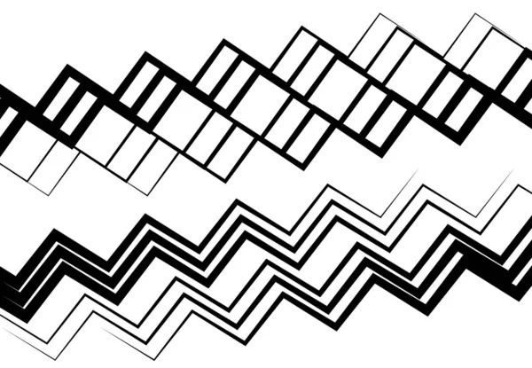 Zig Zag Cross Cross Wavy Waving Serrated Jagged Lines Stripes — стоковый вектор
