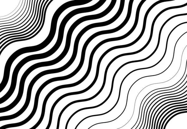 Wavy Waving Undulating Billowy Diagonal Skew Tilt Oblique Lines Stripes — Stock Vector