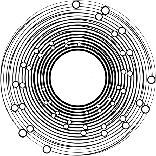 Sobreposição Abstrato Espiral Redemoinho Twirl Vetor Voluta Hélice Vertigem Coclear — Vetor de Stock