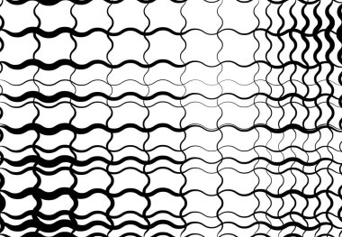 Şebeke, dalgalı, dalgalı, dalgalı, dalgalı çizgiler. Soyut siyah beyaz, gri tonlama arkaplan, doku, arkaplan ve desen