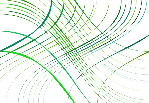 Grid Mesh Wavy Undulating Waving Billowy Lines Abstract Colorful Green — Stock Vector
