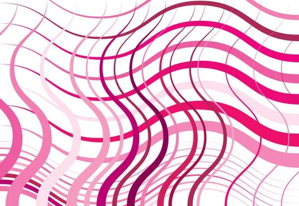 Grille Maille Lignes Ondulées Ondulées Ondulées Gonflées Abstrait Coloré Pink — Image vectorielle