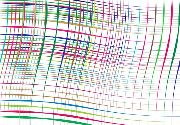 Grid Gaas Van Golvende Golvende Golvende Opgeblazen Lijnen Abstract Kleurrijke — Stockvector