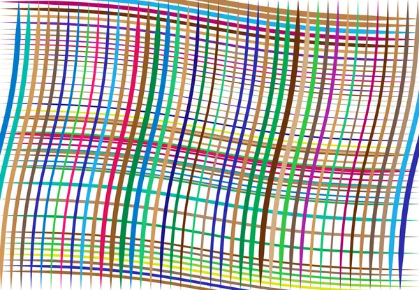 Grid Gaas Van Golvende Golvende Golvende Opgeblazen Lijnen Abstract Kleurrijke — Stockvector