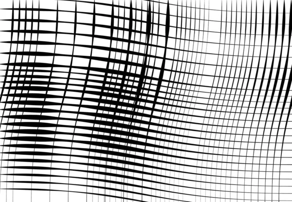 Rutnät Nät Vågiga Böljande Vinkande Böljande Linjer Abstrakt Svart Och — Stock vektor