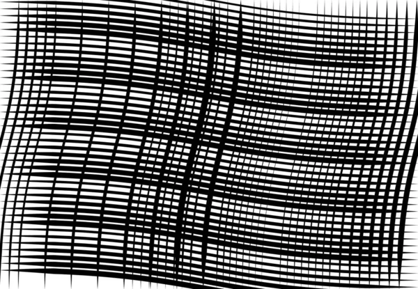 Griglia Rete Linee Ondulate Ondulate Ondulate Ondulate Astratto Bianco Nero — Vettoriale Stock