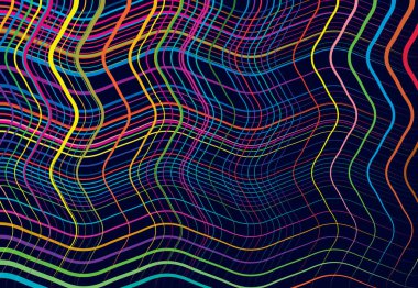 Canlı, canlı, dalgalı, dalgalı, dalgalı, dalgalı çizgiler. Soyut renkli, çok renkli arkaplan, doku, arkaplan ve desen