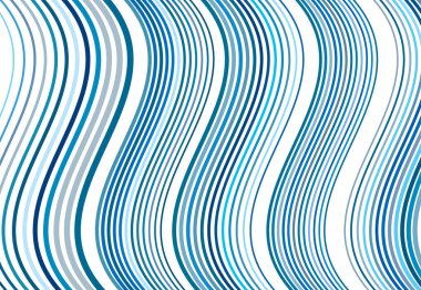 Renkli dalgalı, dalgalı ve dalgalı, dalgalı dikey çizgiler, çizgili soyut tasarım öğesi. Renkli mavi arkaplan, desen ve doku