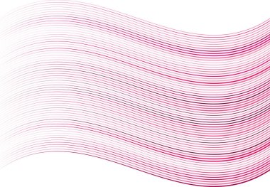 Renkli dalgalı, dalgalı ve dalgalı, dalgalı yatay çizgiler, çizgili soyut tasarım elementleri. Renkli pembe arkaplan, desen ve doku