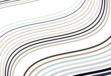 Renkli dalgalı, dalgalı ve dalgalı, dalgalı köşegen, eski ve eğimli, eğik çizgiler, çizgiler soyut tasarım öğesi. Renkli koyu arkaplan, desen ve doku