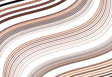 Renkli dalgalı, dalgalı ve dalgalı, dalgalı köşegen, eski ve eğimli, eğik çizgiler, çizgiler soyut tasarım öğesi. Renkli kahverengi arkaplan, desen ve doku