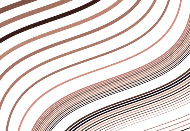 Renkli dalgalı, dalgalı ve dalgalı, dalgalı köşegen, eski ve eğimli, eğik çizgiler, çizgiler soyut tasarım öğesi. Renkli kahverengi arkaplan, desen ve doku