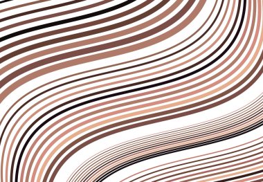 Renkli dalgalı, dalgalı ve dalgalı, dalgalı köşegen, eski ve eğimli, eğik çizgiler, çizgiler soyut tasarım öğesi. Renkli kahverengi arkaplan, desen ve doku