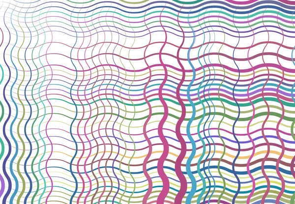 グリッド波状の 弱々しい線のメッシュ 抽象的なカラフルで多色の背景 背景とパターン スクイグル スクイグルライン格子グリル — ストックベクタ