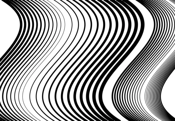 Wellenförmige Wogende Und Wellenförmige Wellige Linien Streifen Abstraktes Gestaltungselement Hintergrund — Stockvektor