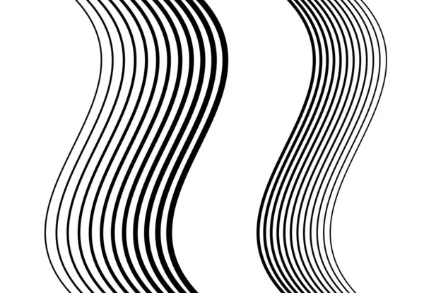Хвилясті Хвилясті Хвилясті Білосніжні Лінії Смуги Абстрактний Елемент Дизайну Фон — стоковий вектор