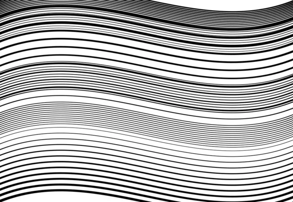 Ondulado Ondulado Ondulado Líneas Horizontales Onduladas Rayas Elemento Diseño Abstracto — Archivo Imágenes Vectoriales