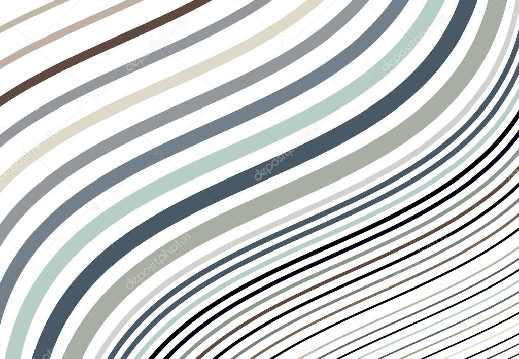 Colorful wavy, waving and undulating, billowy diagonal, olbique and slanting, skew, tilt lines, stripes abstract design element. Colorful darkish background, pattern and texture