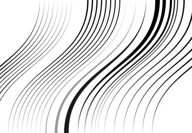 Soyut dalgalı, dalgalı, dalgalı ve dalgalı çizgiler, çizgiler. Kıvrımlı, kıvrımlı kıvrımlı çizgiler. Soyut siyah beyaz, tek renkli, gri tonlu desen, arkaplan, arkaplan ve doku