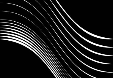 Soyut dalgalı, dalgalı, dalgalı ve dalgalı çizgiler, çizgiler. Kıvrımlı, kıvrımlı kıvrımlı çizgiler. Soyut siyah beyaz, tek renkli, gri tonlu desen, arkaplan, arkaplan ve doku