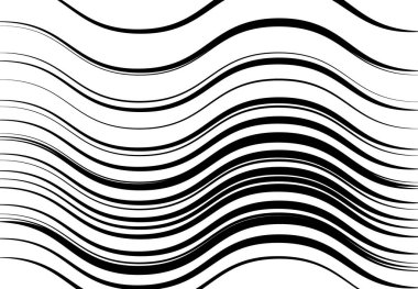 Soyut dalgalı, dalgalı, dalgalı ve dalgalı çizgiler, çizgiler. Kıvrımlı, kıvrımlı kıvrımlı çizgiler. Soyut siyah beyaz, tek renkli, gri tonlu desen, arkaplan, arkaplan ve doku
