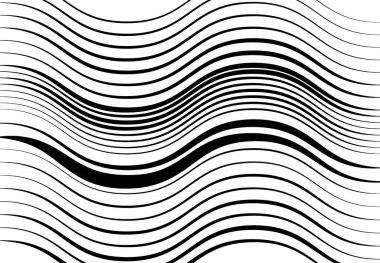 Soyut dalgalı, dalgalı, dalgalı ve dalgalı çizgiler, çizgiler. Kıvrımlı, kıvrımlı kıvrımlı çizgiler. Soyut siyah beyaz, tek renkli, gri tonlu desen, arkaplan, arkaplan ve doku