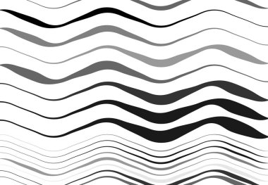 Soyut dalgalı, dalgalı, dalgalı ve dalgalı çizgiler, çizgiler. Kıvrımlı, kıvrımlı kıvrımlı çizgiler. Soyut siyah beyaz, tek renkli, gri tonlu desen, arkaplan, arkaplan ve doku