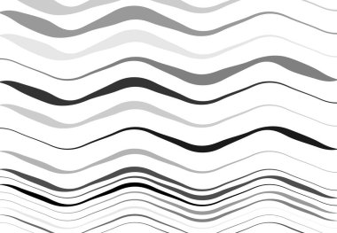 Soyut dalgalı, dalgalı, dalgalı ve dalgalı çizgiler, çizgiler. Kıvrımlı, kıvrımlı kıvrımlı çizgiler. Soyut siyah beyaz, tek renkli, gri tonlu desen, arkaplan, arkaplan ve doku