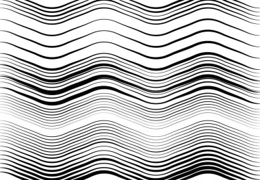 Soyut dalgalı, dalgalı, dalgalı ve dalgalı çizgiler, çizgiler. Kıvrımlı, kıvrımlı kıvrımlı çizgiler. Soyut siyah beyaz, tek renkli, gri tonlu desen, arkaplan, arkaplan ve doku
