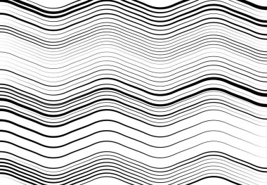 Soyut dalgalı, dalgalı, dalgalı ve dalgalı çizgiler, çizgiler. Kıvrımlı, kıvrımlı kıvrımlı çizgiler. Soyut siyah beyaz, tek renkli, gri tonlu desen, arkaplan, arkaplan ve doku
