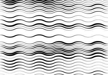 Soyut dalgalı, dalgalı, dalgalı ve dalgalı çizgiler, çizgiler. Kıvrımlı, kıvrımlı kıvrımlı çizgiler. Soyut siyah beyaz, tek renkli, gri tonlu desen, arkaplan, arkaplan ve doku
