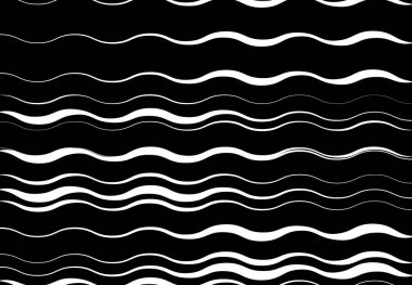 Soyut dalgalı, dalgalı, dalgalı ve dalgalı çizgiler, çizgiler. Kıvrımlı, kıvrımlı kıvrımlı çizgiler. Soyut siyah beyaz, tek renkli, gri tonlu desen, arkaplan, arkaplan ve doku