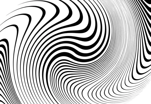 Torsion Lignes Vortex Rayures Bandes Stries Ondulées Concentriques Rotation Torsion — Image vectorielle